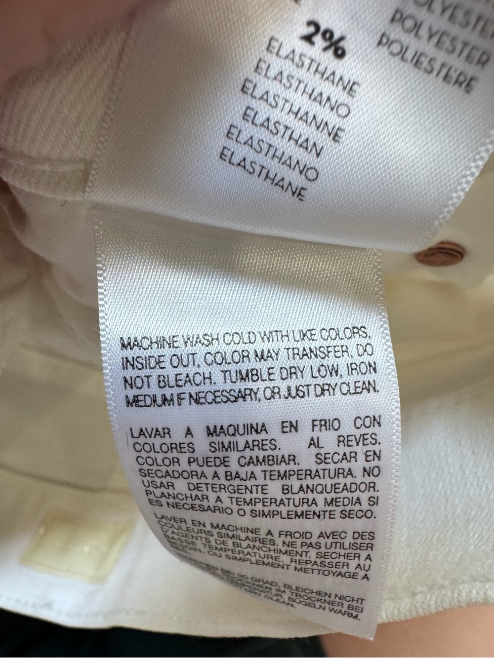 MOTHER The Rascal Ankle Snippet Stayin’ Alive White Jeans Size 25 Frayed Hem - Picture 11 of 15